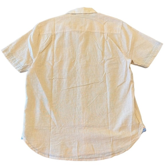 True Grit Washed Melange Linen Mini Checks Button Down - Picture 8 of 9